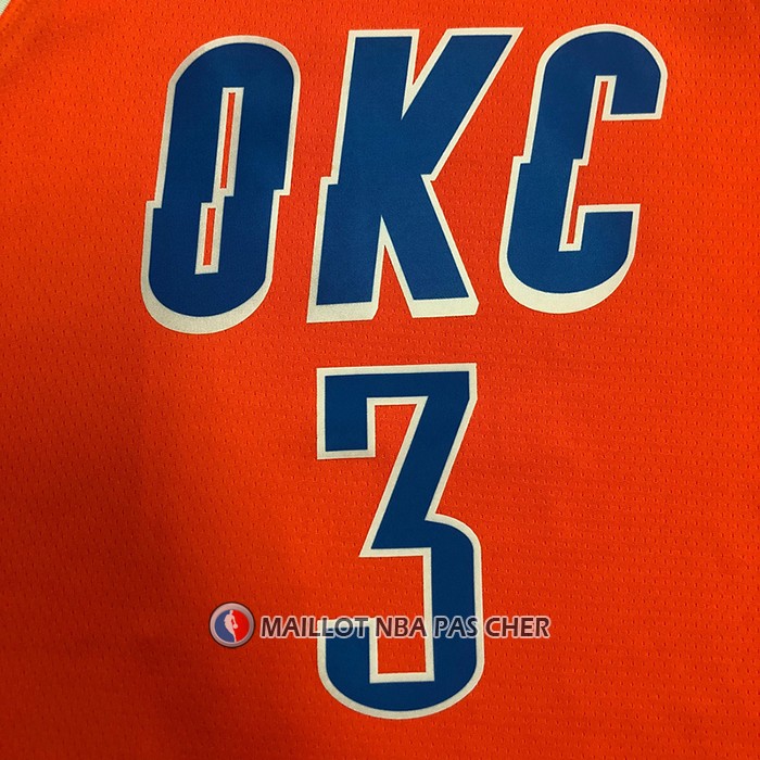 Maillot Oklahoma City Thunder Chris Paul NO 3 Statement 2021 Orange